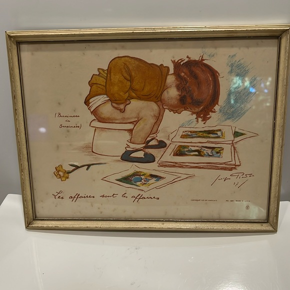 Vintage Bathroom Print - Business is Business- 1931 Copyright by Camilla's - Picture 2 of 7